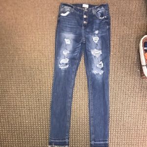 High waisted Ripped jeans